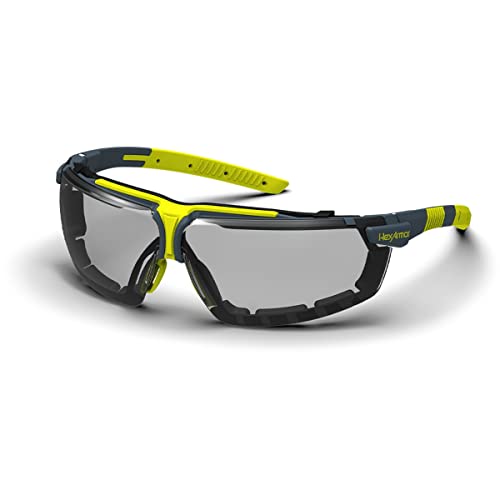 HexArmor VS300 Safety Glasses with Adjustable Side Arms Z87+ for Men and Women - color: Grey 23% With Gasket / Anti Fog Anti Scratch