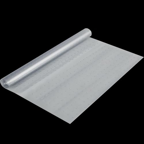 Tinideya 1 Roll 27 in x 25 ft x 0.017 in Clear Plastic Floor Protector PVC Runner with Grippers Non Slip Stain Resistant Floor Mat Ribbed Covering for Carpet Rug High Traffic Hallway Entrance - size: 5" x 2'4" (NA)