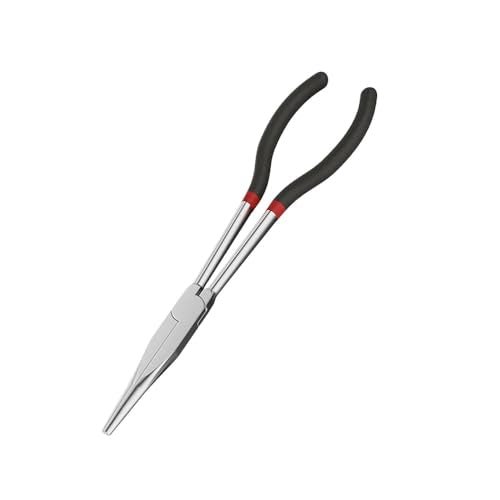 Extra Long Needle Nose Pliers，11 Inches Long Reach Straight Needle Nose Pliers Designed for Mechanics, Technicians, and Contractors| Milled-Jaws | Steel