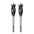 Wood Drill Bit 1 in. x 6-1/2 in. x 2Pcs Auger Drill Bits for Wood with 1/4 Inch Quick Change Hex Shank - size: 1 Inch