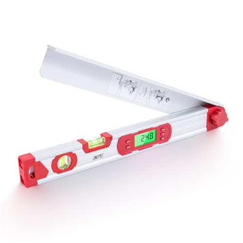 16-Inch Digital Angle Finder with MTR & COM, ±0.2° Accuracy for Woodworking & DIY