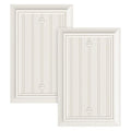 2-Pack Classic Beadboard Natural Bamboo Fiber Single Blank Wall Plate - color: Light Almond, size: 1 Blank 2PK
