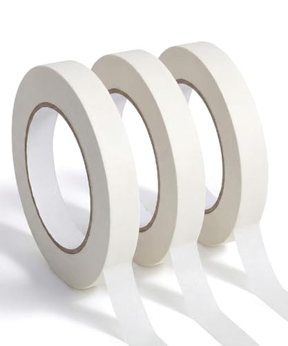 Mr. Pen- Masking Tape, 0.6 inch, 3 Pack, 3 x 55 Yards, Beige - color: Beige