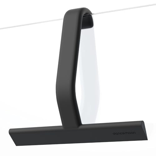 dancemoon JustHang Shower Squeegee with Built-in Hook, 10-Inch Black - color: Classic Black