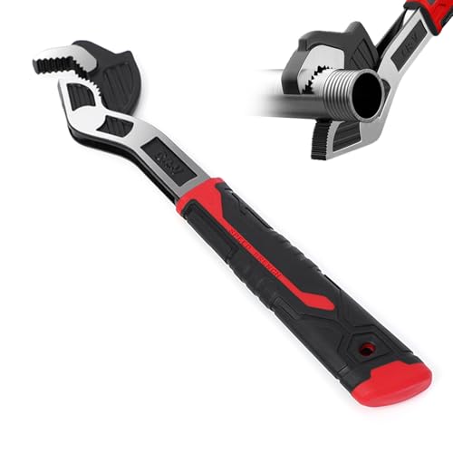Multifunctional Adjustable Wrench, Automatic Size Adjustment Self-locking Wrench, 19-43mm Spring QuickWrench, Suitable for Pipeline Maintenance, Can Replace RatchetWrench, Pipe Clamp, etc. - size: 1-Piece Set (12 inch)