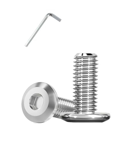 Metuja 1/4-20x3/4 Flat Head Hex Socket Cap Screws Bolts,304 Stainless Steel Fully Threaded Machine Screws with Hex Key (20PCS) Corrosion-Resistant for Furniture/Machinery - size: 1/4-20 x 3/4"