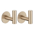 JQK Self Adhesive Towel Hook Champagne Bronze, No Drill Stick on Coat Robe Clothes Wall Hook for Bathroom 2 Pack, 304 Stainless Steel, ATH110-CB-P2 - color: Champagne Bronze, size: 2 Pack