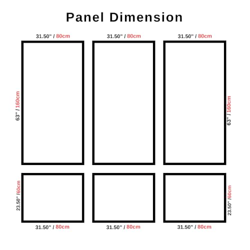 Self-Adhering Wall Molding Kit - Pre-Cut Wall Paneling Kit - Accent Wall Trim - Wainscoting - 3 Panel Design (Style-1)