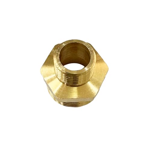 1/2" x 1/4" Male Threaded Hex Nipple Reducer Brass NPT Pipe Fitting Adapter Straight Connectors Pack of 2 - size: 1/2" x 1/4" -2 Pack