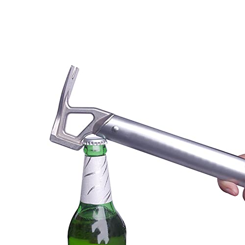 Camping Claw Hammer, Multi-Functional Tent Stake Hammer Portable Stainless Steel Ox Horn Head Tent Stake Hammer with Aluminium Handle for Camping Hiking Backpacking Gardening