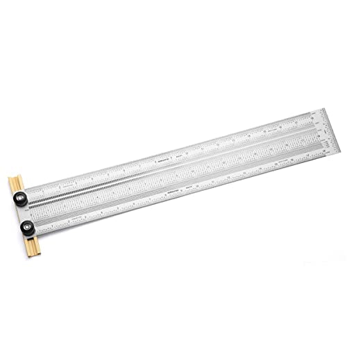 POWERTEC 80026 18 Inch Precision Marking T Rule, Stainless Steel Woodworking T Square Ruler for Marking, Measuring, Scribing Tool - size: 18" T ruler
