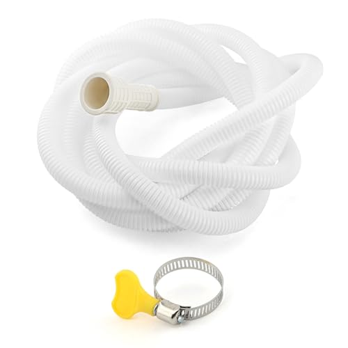 Dehumidifier Drain Hose with Cuttable Rubber Adapter and Connect Clamp, Air Conditioner Drain Hose, Universal Flexible AC and Dehumidifier Replacement Hose(Color:4m/13.12ft)