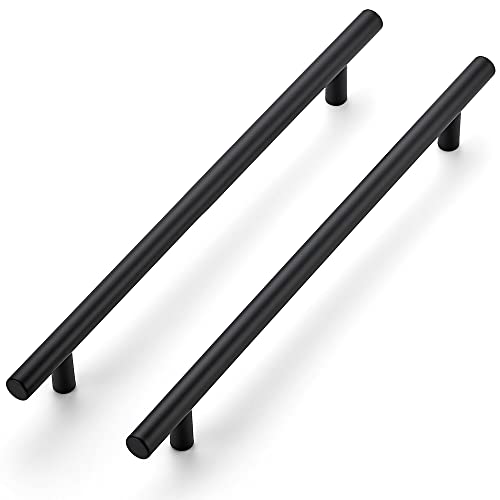 Ravinte Matte Black Cabinet Handles 11-3/10"Length,8-13/16" Hole,10 Pack - size: 11-3/10 Inch（8-13/16 Inch Hole Center）