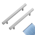 Ravinte Square Cabinet Handles, 15 Pack, 5" Hole Centers, Brushed Nickel - color: Brushed Nickel, size: 5 inch hole center