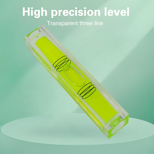 High precision mini bubble, double line small level bubble, three line flat ball level, household ruler can be turned 180 degrees (Non-magnetic, 80 * 15 * 15mm（4PCS)) - size: 80*15*15mm（4PCS)