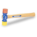 VAUGHAN Soft Face Hammer, 12 Oz, Rubber Mallet, Assembled in the USA - color: Red/Yellow, size: 12 oz