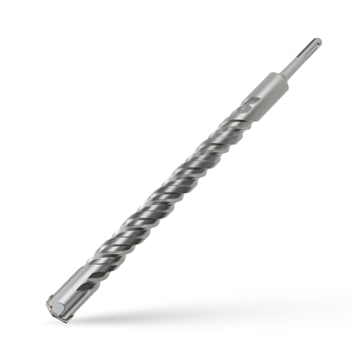 CSOOM SDS Plus Rotary Hammer Drill Bit 1"x12.2", Professional Concrete Drill Bit for Concrete, Brick, Stone and Cement Walls - size: 1"x12.2"