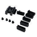 Glass Door Pivot Hinge Glass Door Magnetic Catch with Clamp Set - color: Black