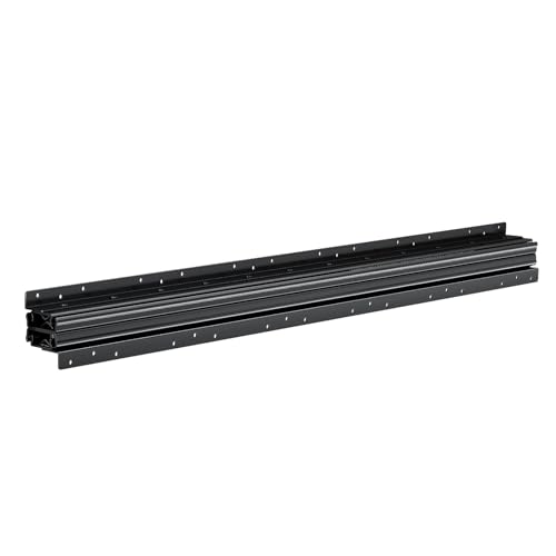 VEVOR Undermount Heavy Duty Drawer Slides, 16 24 32 40 Inch 260 lb Load Capacity Full Extension Ball Bearing Under Stair Cabinet Rails, Bottom Stair Cabinet Glides Track Runners(40inch, Black) - size: 40 Inch