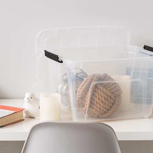 IRIS USA 6-Pack 19 Quart Storage Bins with Lids, Clear - color: Clear, size: 19 Qt, style: 6 Pack