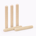 1/4" x 2" Wooden Dowel Pins, FoDau770 Fluted Wood Dowel Rods, Natural Beech Wood Dowel Pegs for Crafts, Woodworking, DIY Furniture - 200 Pieces - size: 1/4" x 2"