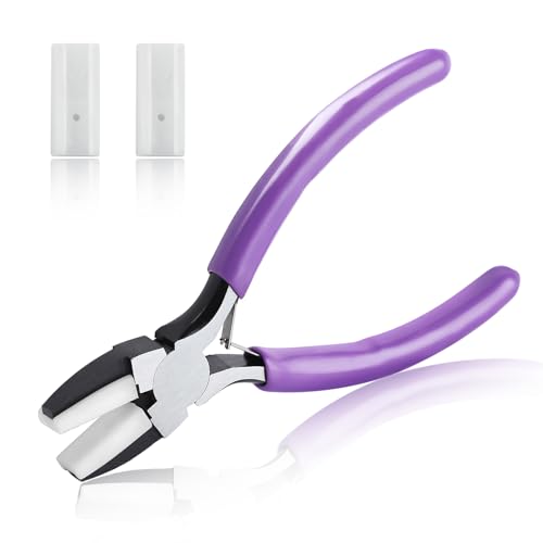 SPEEDWOX 5.5" Nylon Jaw Pliers Flat Nose, 2 Replacement Tips for Jewelry - style: Flat Nylon Jaw Pliers