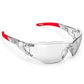 Clear ANSI Z87.1 Safety Glasses Eye Protection Goggles - color: Red