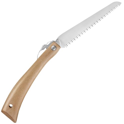 Opinel Folding Saw - Gardening and Camping Folding Carbon Steel Saw with Beechwood Handle - style: No.18