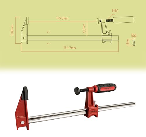 HimaPro 18 Inch Bar Clamp Set, 2 Pack 600 lbs Load Limit Medium Duty Quick Release Steel F Clamp, Ideal for Woodworking, Metalworking, and DIY Projects - color: 18 Inch Set