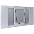 Ideal Pet Products Aluminum Sash Window Pet Door - size: 7-1/2" x 10-1/2" Chubby Kat Flap Size, style: Window Width: 33" - 38"