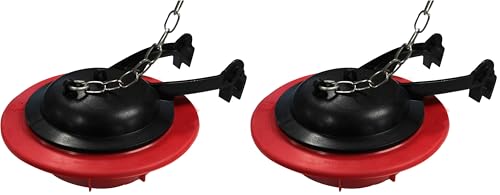 TOTO THU500S Replacement Flapper for Select 3 Inch Flush Valve Tanks, Red (2 Pack) - size: 3 Inch (Pack of 2)