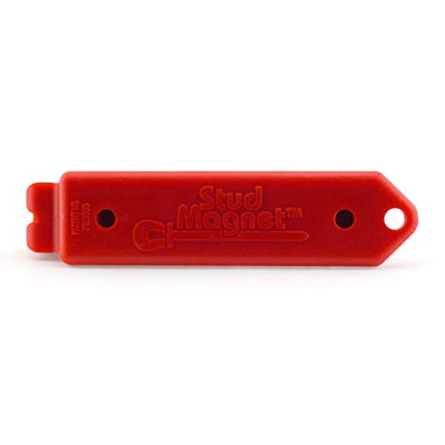 Master Magnetics Magnetic Stud Finder with Shield - Drywall Screw and Nail Detector Tool - Made with Strong Neodymium Magnets - 4.25" L - Red - 2-Pack - size: 1 Count (Pack of 2)