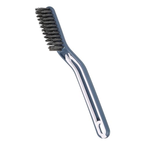 uxcell Crevice Cleaning Brush with Tweezer, Hard Bristle Gap Brush for Tidying Narrow Space, Deep Cleaning Supplies for Kitchen Sink, Toilet, Bathroom, Bathtub, Home, Window, Blue - color: Blue