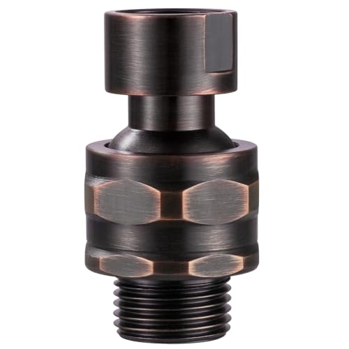 Shower Head Swivel Ball Adapter Brass Adjustable Shower Arm Connector Universal Showering Component Shower Arm Extension- Oil-Rubbed Bronze - color: ORB