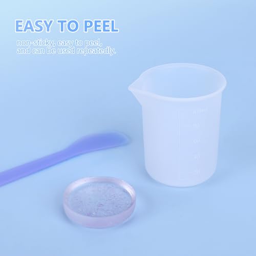 KISREL Silicone Measuring Cup for Resin, with 600ML+250ML+ 100ML Cups - size: 600ML&250ML&100ML