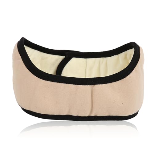 Agatige Sleep Ear Muffs, Soundproof Sleep Earmuff Headband Sleeping Noise Cancelling Ear Wrap Muffs Winter Women Sleep Mask - color: Beige
