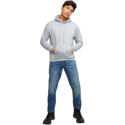 Hanes Men's Hoodie - EcoSmart Fleece Hooded Sweatshirt for Men & Women - Midweight Fleece - Big & Tall Available - color: Ash, size: Small