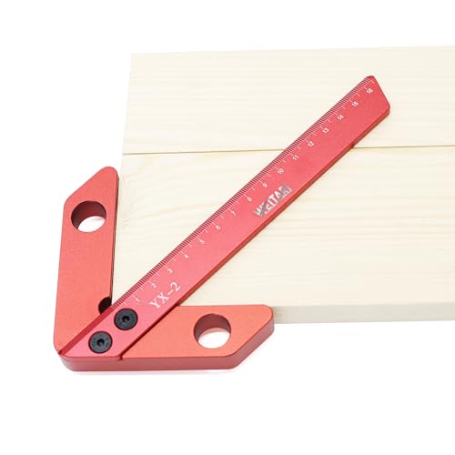 Center Measuring Tool,Center Finder, Line Gauge Center Finder, 45/90 Degree Right Angle Line Gauge Carpenter Ruler,Aluminum Alloy Woodworking Center Scribe Square Center Scribe 165mm - style: 165mm