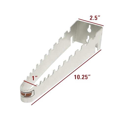 Extreme Max 5001.6712 T-Handle Wrench Holder – Wall-Mount Aluminum Rack for 9 T-Handle Wrenches in Garage, Shop & Enclosed Race Trailers – Silver - color: Silver