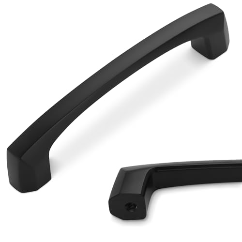 10 Pack 3.75 inch(96mm) Matte Black Kitchen Cabinet Handles Cabinet Pulls Black Drawer Pulls Kitchen Cabinet Hardware Handles Dresser Handles - color: Matte Black, size: 3-3/4'' Hole Center(96mm)