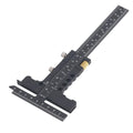 Fine Tuning T Shaped Woodworking Ruler, Aluminum Alloy Marking Gauge Scribing Tool for Precision Woodworking