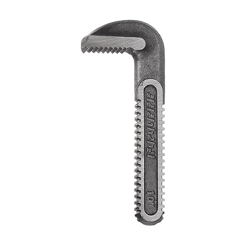 HARFINGTON Pipe Wrench Hook Jaw 10" Plumbing Wrench Replacement Jaws Carbon Steel for 10" Adjustable Wrench - size: 10"