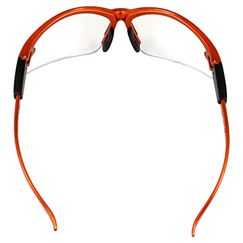Global Vision Safety Shop Glasses - color: Orange Frame/Clear Lens