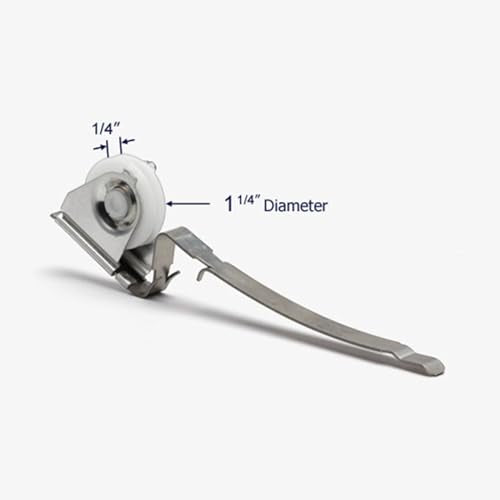 2 Pair Gliding Screen Door Roller Assembly Fits for Andersen Upper P/N #1997063 & Lower P/N #1997310 (1991 to Present), 1-1/4" Nylon Concaved Wheels, Edge Adjustable