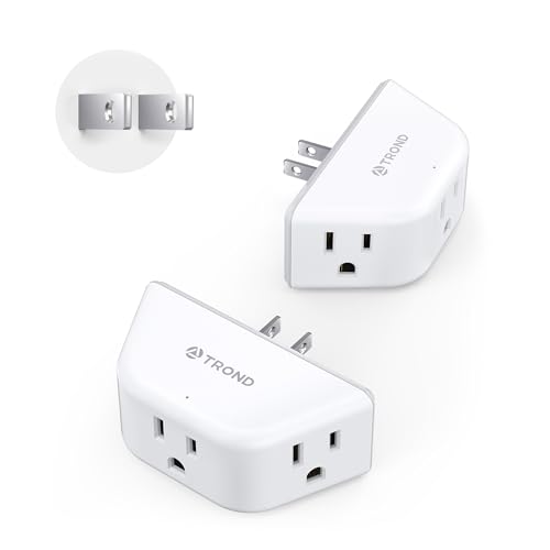 TROND 2 Prong to 3 Prong Outlet Adapter for Old House, 2 Pack - color: White, size: 3AC-2 Prong Plug, 2 Pack