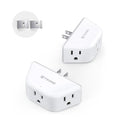 TROND 2 Prong to 3 Prong Outlet Adapter for Old House, 2 Pack - color: White, size: 3AC-2 Prong Plug, 2 Pack