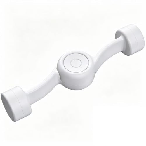 Magnetic Door Prop for Front Load Washer, 360° Adjustable Compact White - color: White