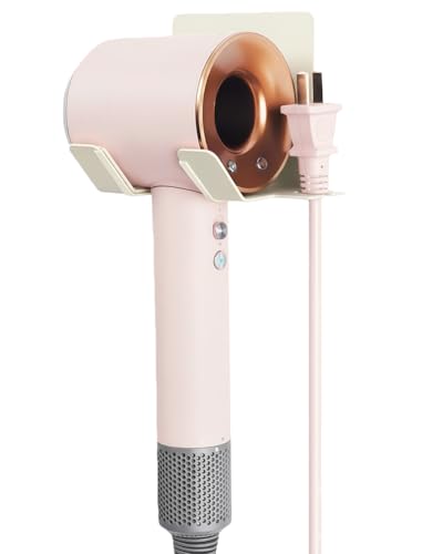 Hair Dryer Holder, Blow Dryer Holder Wall Mounted Hair Tool Organizer Self Adhesive Hair Dryer Holder Wall Mount, Compatible for HairDryer Holder for Bathroom White - color: White