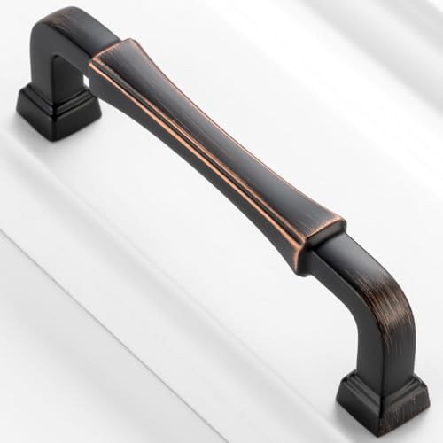 3-3/4 Inch Oil Rubbed Bronze Cabinet Pulls and Handles 10 Pack 3175 - color: Oil Rubbed Bronze, size: 3-3/4 In Hole Distance
