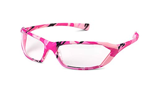 Gateway Safety 23PC80 Metro Ultra-Stylish Eye Safety Glasses, Clear Lens, Women, Pink Camo Frame - color: Clear Pink Camo, size: Clear